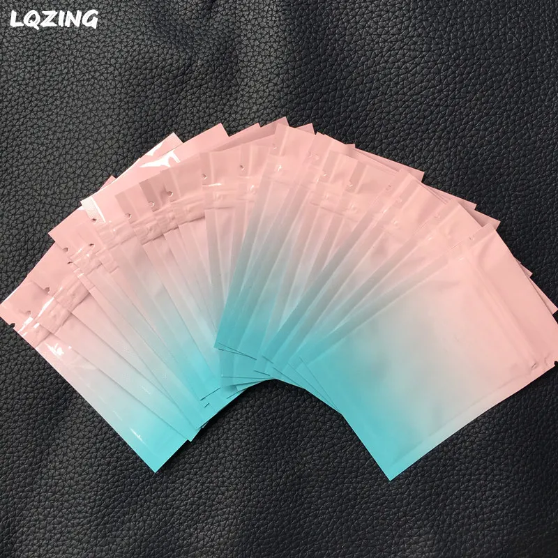 80pcs Pink/Blue Top Feed Foil Zip lock Bags Food Pouch Kitchen Tools Mylar Aluminum Tea Pouches Storage Bag Small | Дом и сад