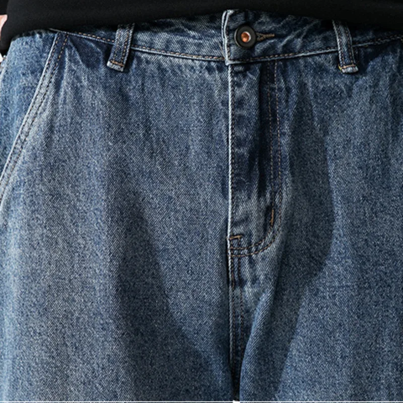 

Brand Classic Men Casual Mid-Rise Straight Denim Jeans Long Pants Comfortable Trousers Loose Fit New Brand Menswear Man's Jeans