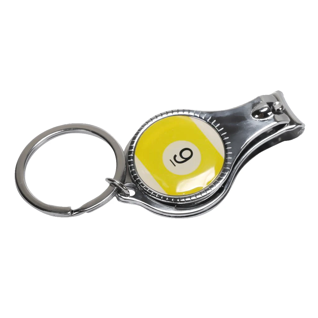 

1 Piece Nail Clipper Nail Cutter with Key Ring Billiards Ball Pattern