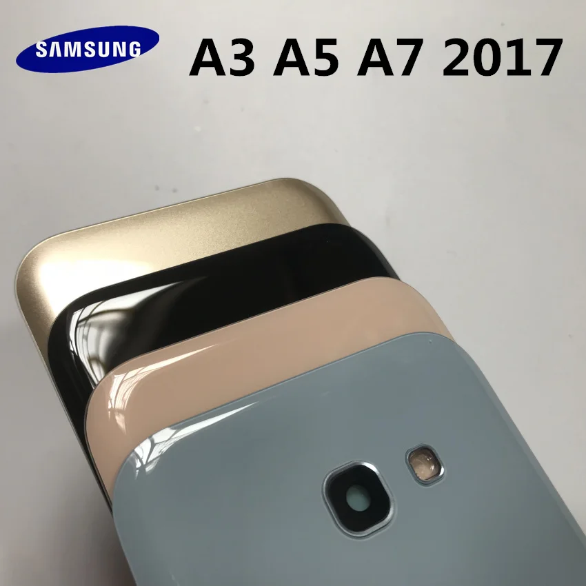 Новая задняя панель батарейного стекла задняя дверь Крышка для samsung Galaxy A3 A320 A5 A7 A720 A720F предварительно клейкие наклейки+ Инструменты