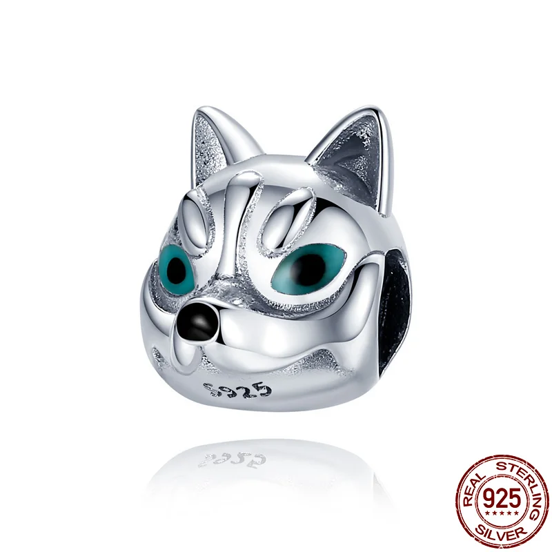 

Genuine 925 Sterling Silver Animal Puppy Suitable For Original Pandora Bracelet Making Fashion Jewelry Ladies DIY Beads 123