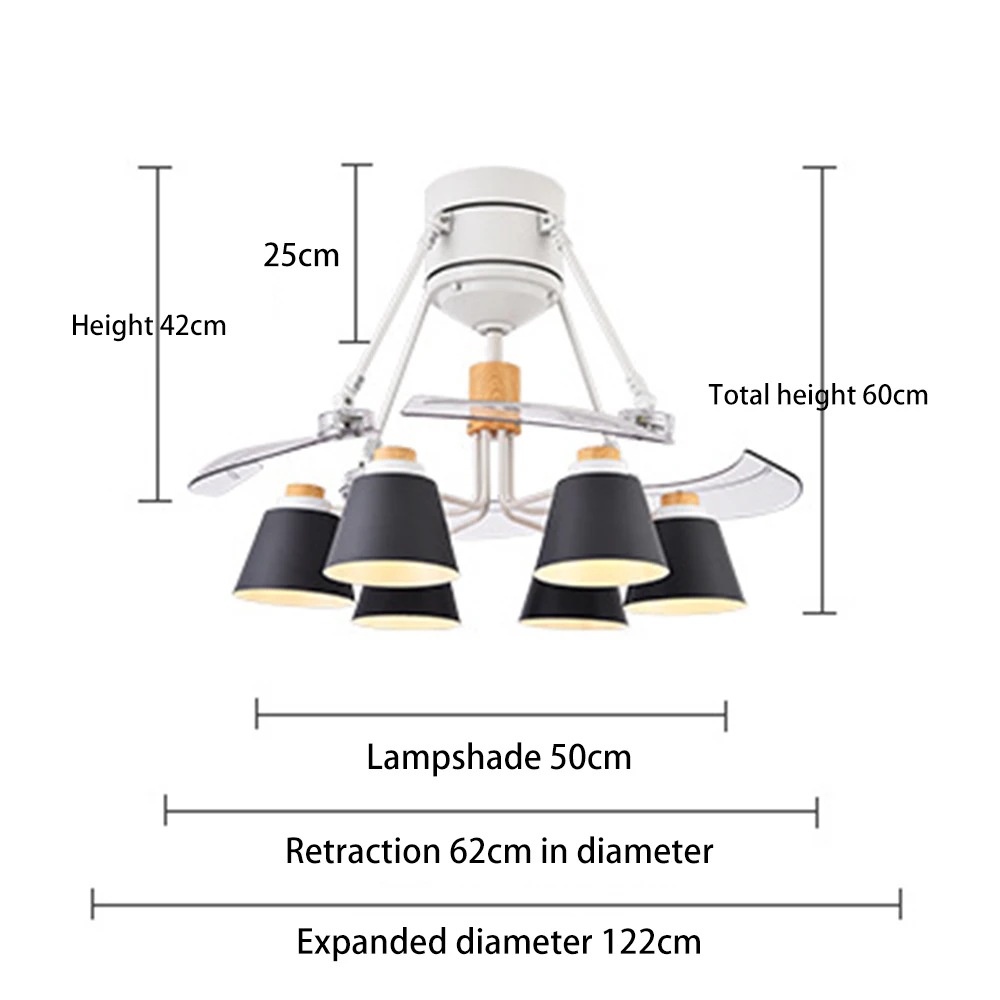 Бесшумная потолочная лампа Веер E27 современный модный креативный светильник из