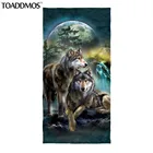 Банное полотенце TOADDMOS крутое с 3D рисунком волка модное дорожное пляжное полотенце для взрослых и детей быстросохнущее мягкое портативное полотенце для лица