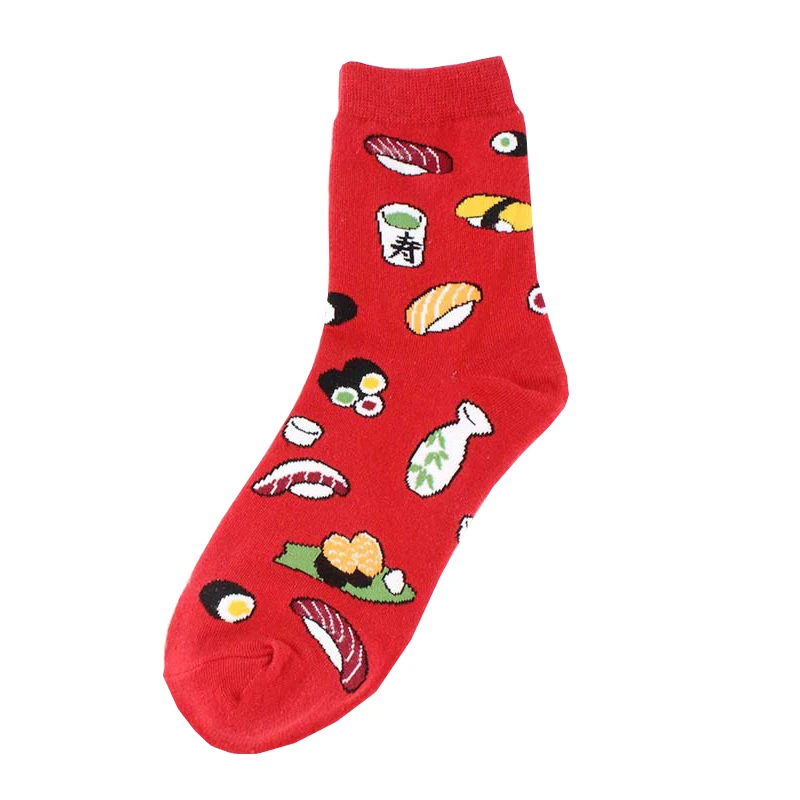 

Harajuku Casual Crew Socks Women Ankle Socks Creative Cotton Socks Japanese Sushi Sock Female Novelty Sock Girl Cute Sock