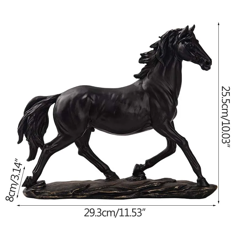 

European Running Horse Statue Creative Resin Animal Sculpture Modern Art Display Room Decor Ornament Home Decoration Accessories