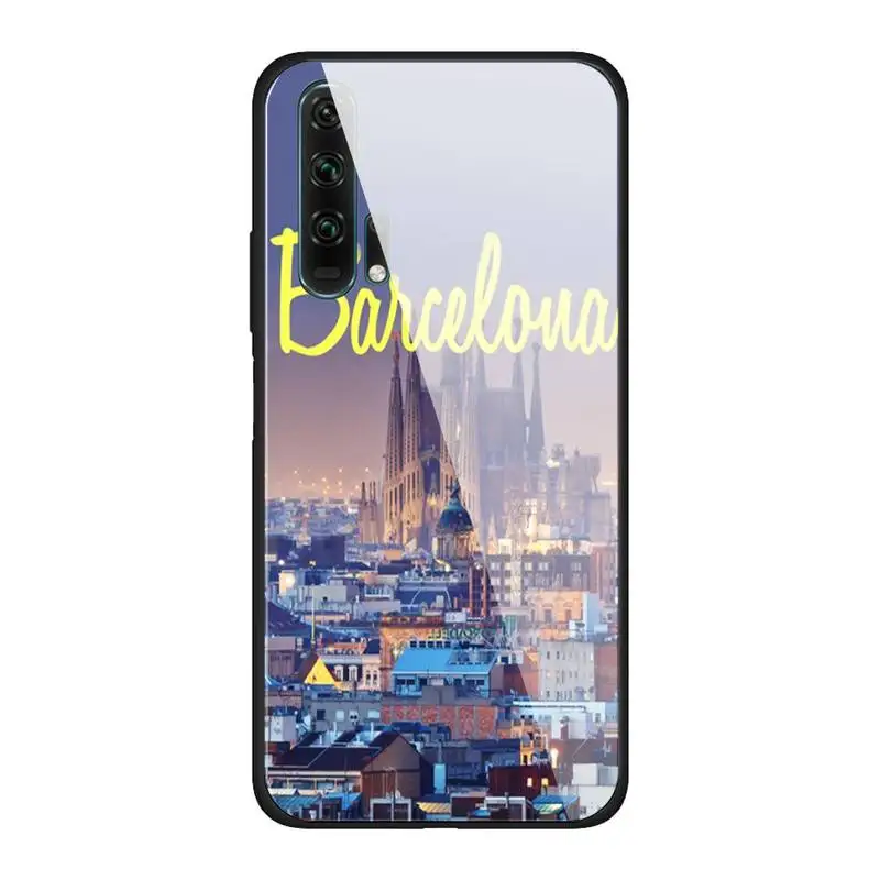 

Barcelona Glass Phone Case Back Shell For Huawei P20 Pro P30 Lite Mate 9 10 20 Pro Nova 3i 5 3E Cover Accessories