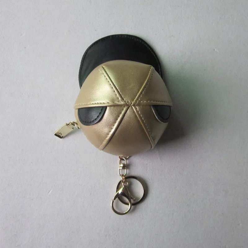 Pu Материал крикет Кепки шляпа Форма ключ с цепью маленькая сумочка ключевая цепь