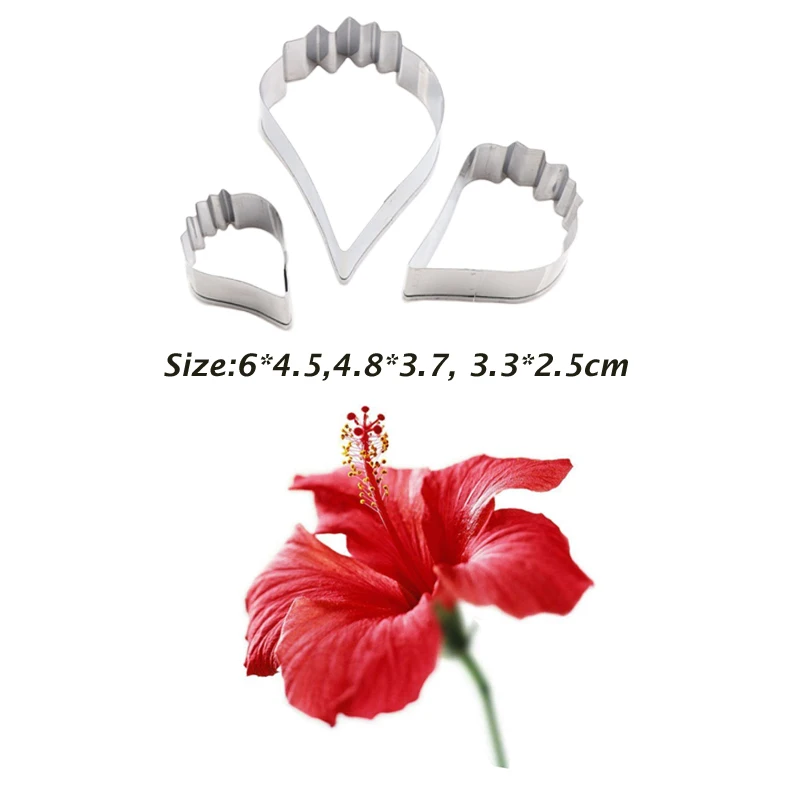 Силиконовые формы для цветочных лепестков гибискуса резак из нержавеющей стали