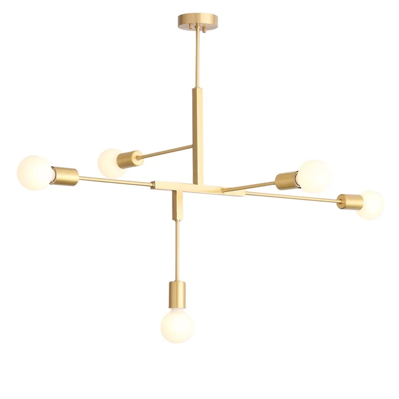 

Скандинавская линия Геометрическая молекулярная люстра магический светильник в форме бобов железное освещение для гостиной креативная ди...