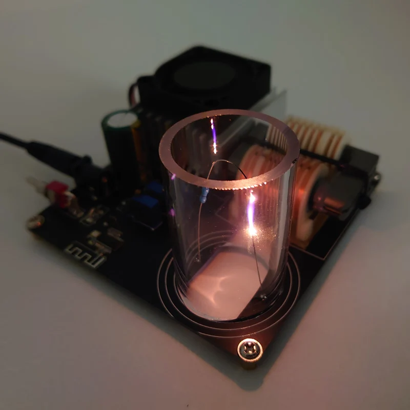 

Plasma audio bluetooth speaker music arc black technology tesla coil