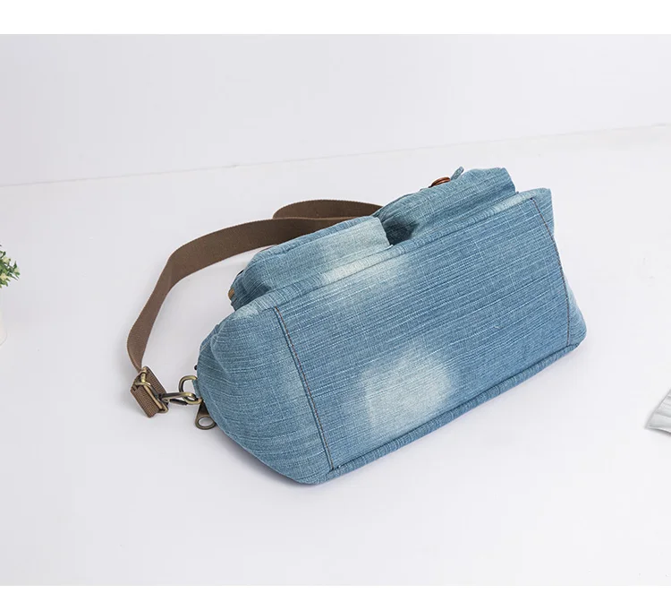 

Casual Denim Women handbag High Quality Jeans female Crossbody Bag Vintage big Totes Travel Shoulder Bag Large Bolsa blue