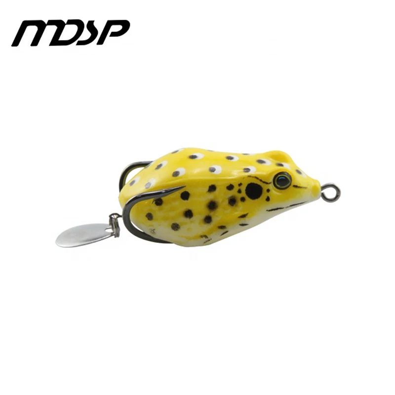 

FISCH KÖNIG Weichen Schlauch Köder Kunststoff Frosch Angeln Lockt Mit Metall Löffel 14g Topwater Snakehead Künstliche Köder Dop