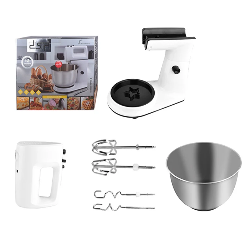 

EU Automatic Egg Beater Electric Food Mixer Grinder Home 4L Cooking Machine Blender Cream Whipped Bread Kneading Mixer