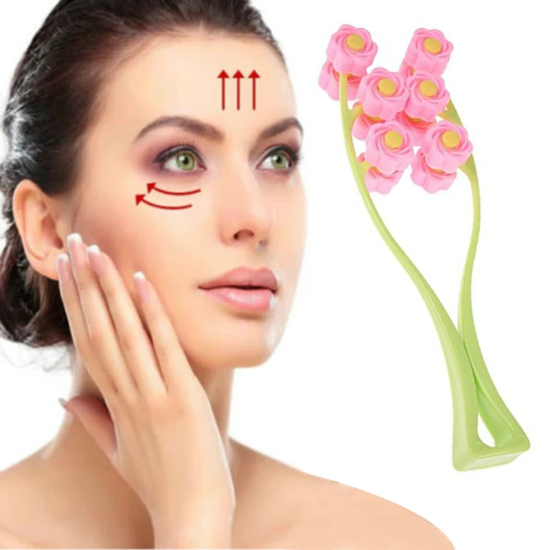 

Rose Shape Face Roller V Face Skin Firming Face Massager Tight Slimming Chin Neck Wrinkle Remove Lifting Face Skin Care Tool