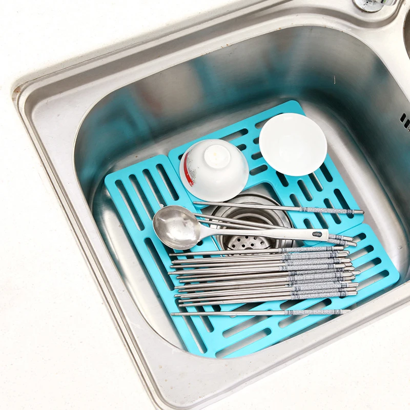 

Multifunction Kitchen Placemat Insulation Pads Vegetables Dish Sink Attempts To Prevent Draining Board Sink Drain Strainer