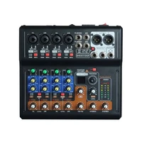 portable 4 channels usb mini sound mixing console audio mixer amplifier blue wirele 48v phantom power for karaoke ktv match part