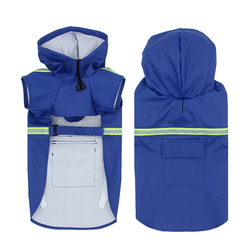 Водонепроницаемый дождевик для собак Куртки из искусственной кожи кошек больших