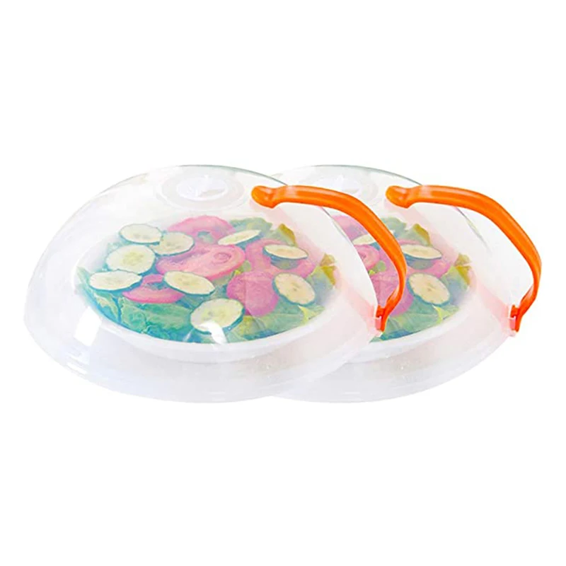 

2 Pcs Preservation Cover Microwave Special Heating Heating Oil Proof Cover Plastic Seal Round Vacuum Heat Resistance