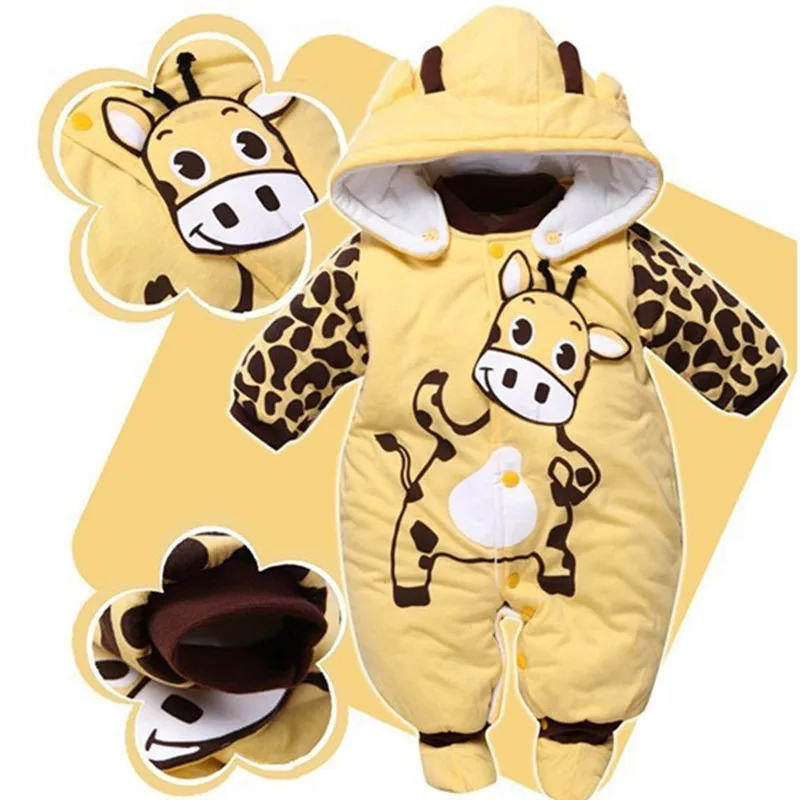 Winter Girl Hat Jumpsuit Shoes Set born Outerwear Layette Down Clothing Boy Coat Parkas Baby Clothes Snowsuit Suit |