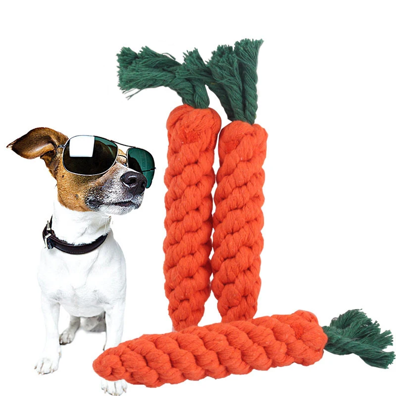 

Pet Molar Cotton Rope Toy Cute Radish Shape Dog Chewing Toy Outdoor Tossing Game Puppy Teeth Cleaning Cat Stick Dog Supplies