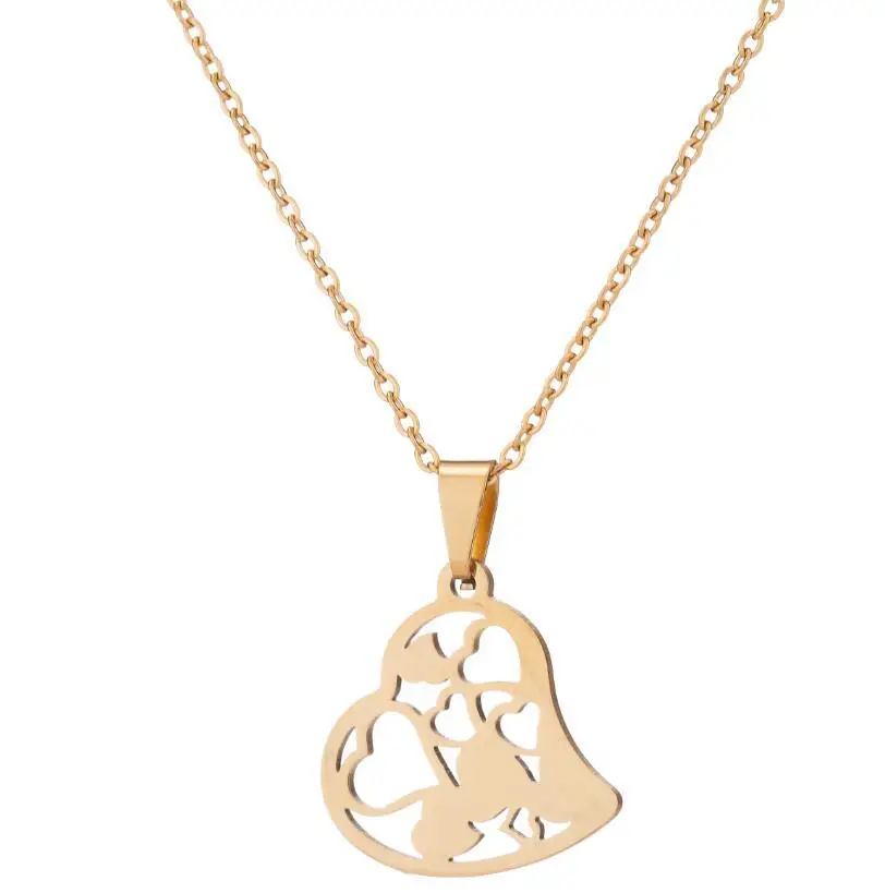 Комплект из колье и серёг, из нержавеющей стали