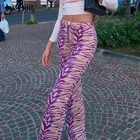 Брюки InsDoit женские прямые в стиле Харадзюку, элегантные фиолетовые винтажные штаны с принтом в готическом стиле, модная уличная одежда, лето