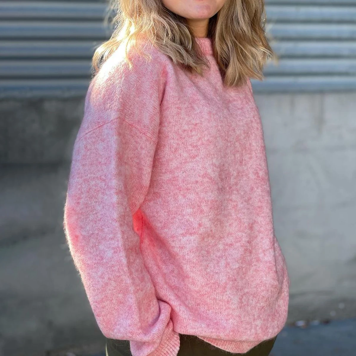 

Pirate Hippie Solid Mohair Sweaters Woman Autumn Winter Long Sleeve Round Neck Simple Pullovers Casual Vintage Cozy Jumpers Tops