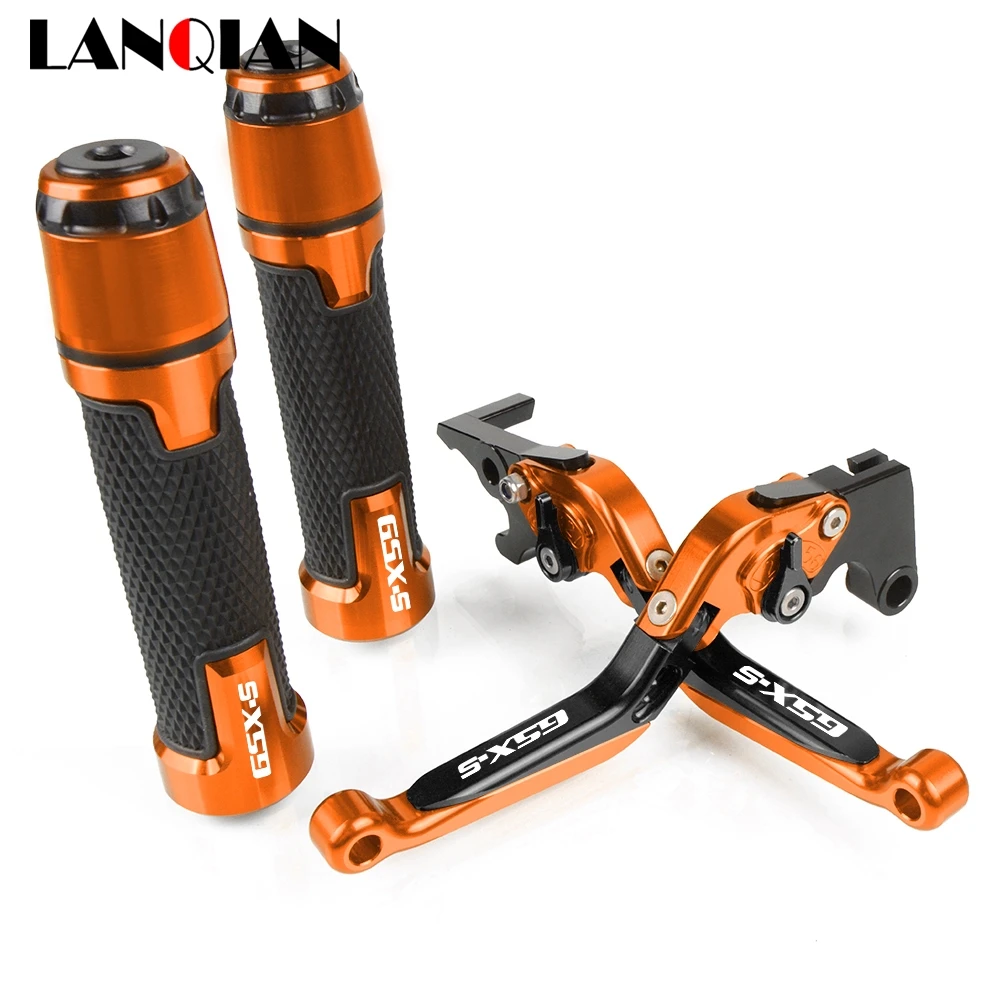 

Motorcycle CNC Brake Clutch Lever & 7/8 22MM Handlebar Grips For Suzuki GSXS 1000 2015 2016 2017 2018 GSX-S1000 Accessories