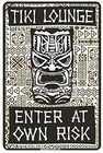 Тики лаунж войти на свой страх и риск Оловянная металлическая табличка бар Дорожный Знак Настенный декор