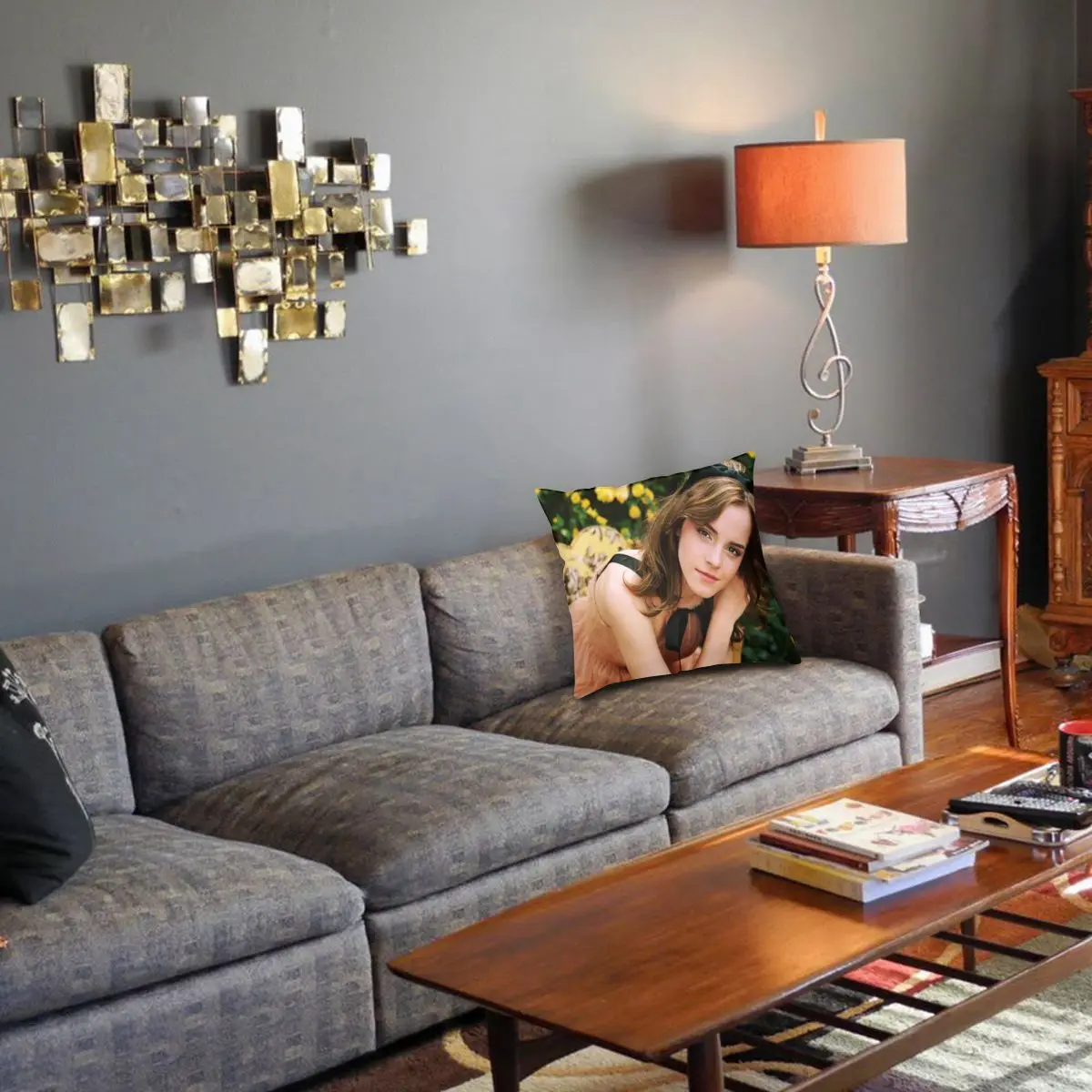 Чехол для дивана с рисунком Эмма Ватсон|Наволочка| |