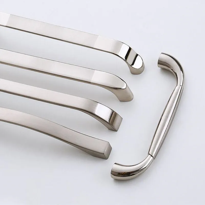 KK & FING Современные Простые хромированные ручки для шкафов и ящиков кухонного