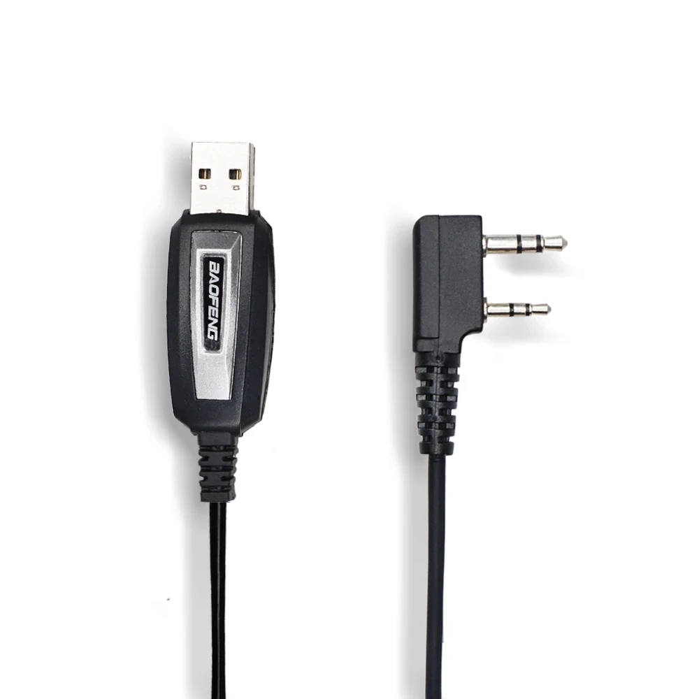 high quality baofeng walkie talkie accessories usb programming cable with software cd for two way radio uv 5r bf 888s uv 82 free global shipping