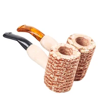 eco friendly medium size corn pipe curved smoking pipe smoke pipe hospitality disposable corn pipe