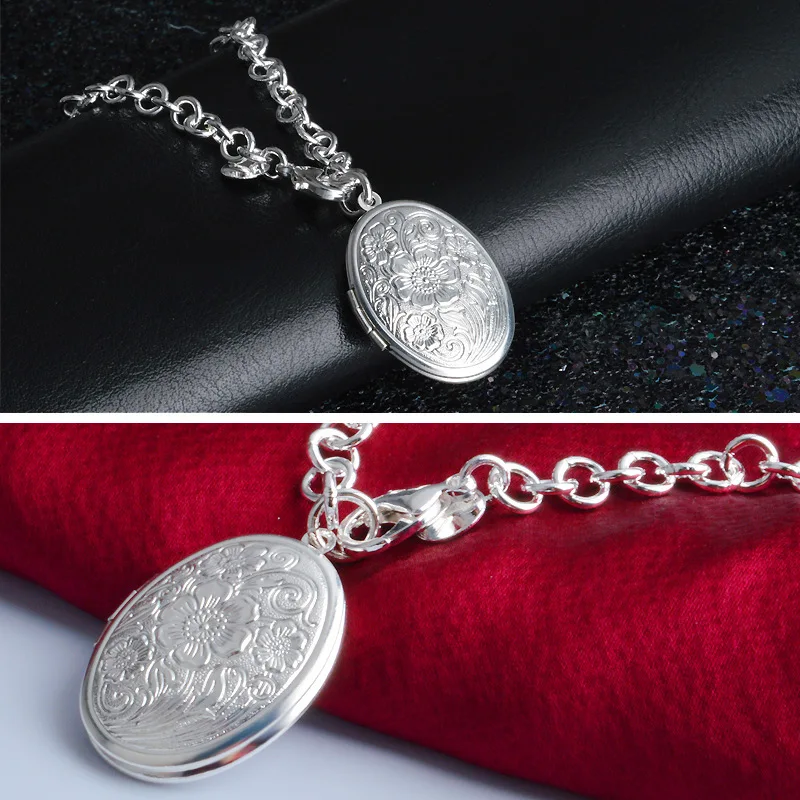 

S925 Silver Heart Chrysanthemum Pattern Bracelet Women New Temperament Retro Exquisite Elegant Chain Fashion Accessories Trend