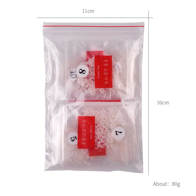 

500 Pcs Half-round False Nails Crescent Shape French Edge White Semi-adhesive Short False Nail Professional Nail Tool