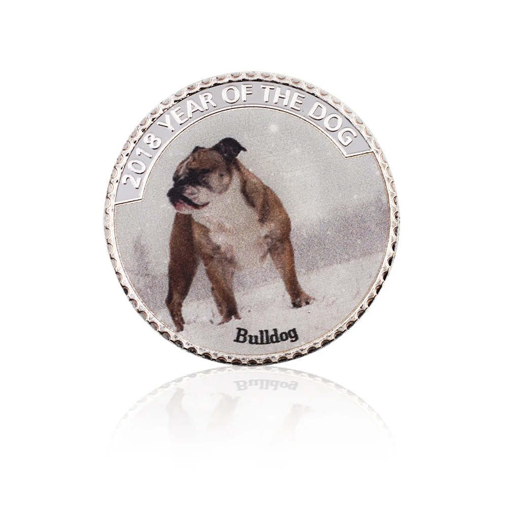 Сувениры подарки на Рождество монета для щенка 2018 год металлическая собаки 999