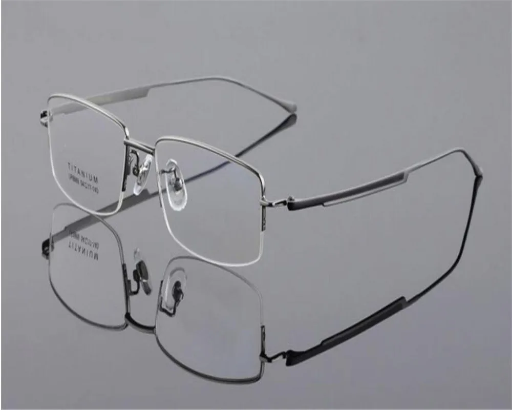 

EYELOOK Brand Design Men Fashion Half Rim Titanium Silver Prescription Lens Presbyopia Eyewear Reading Eyeglasses LB8889