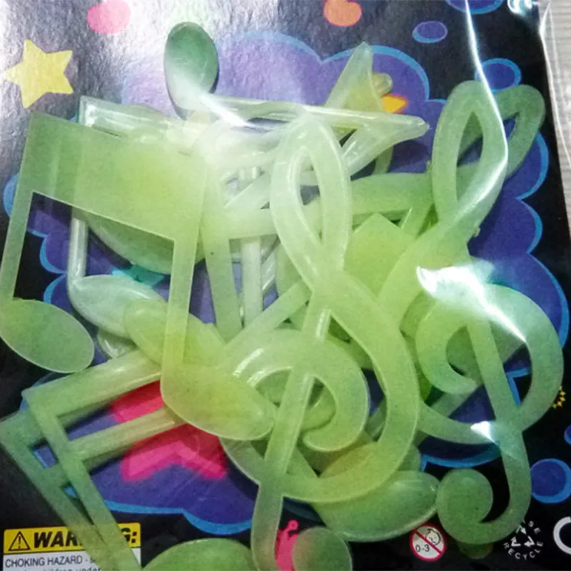 Музыкальные наклейки Примечания флуоресцентная подсветка для стен интерьера