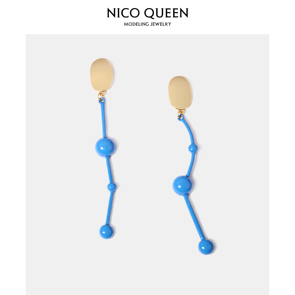 Модные Простые Длинные серьги креативные преувеличенные геометрические из