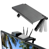 1pcs desktop stand tv rack adjustable storage rack display shelf for screen top black portable computer monitor holder