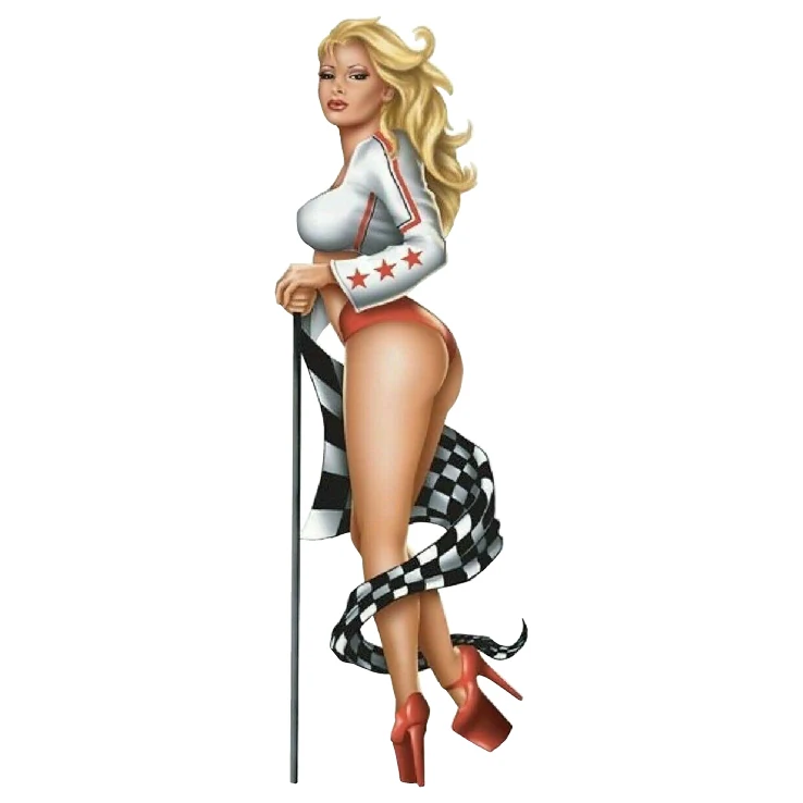

Sexy Girl Sticker Vintage Racing Sticker Suitable for Rat Fink Tools Sticker Chopper aileron voiture bicycle parts wrangler jl
