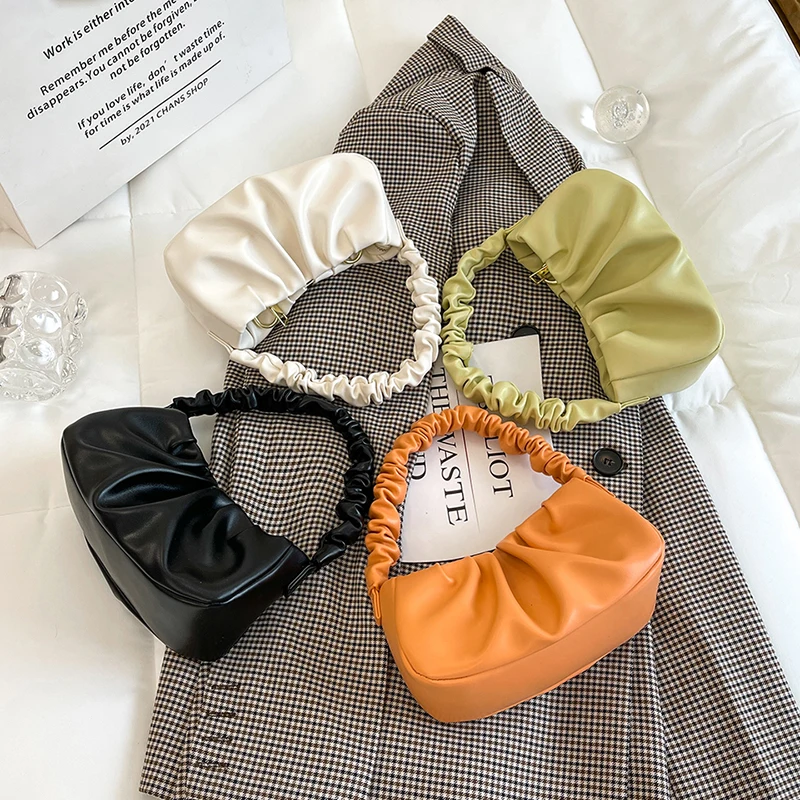 

New Design Solid Color PU Leather Crossbody Bags For Women 2021 Fashion Shoulder Handbags Female Travel Totes