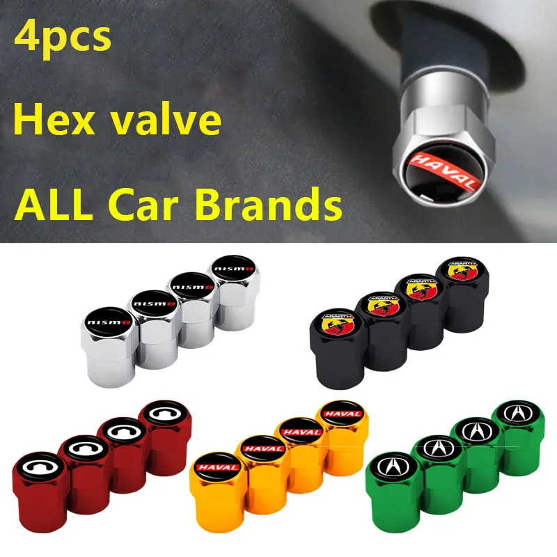 

4pcs Car Tire Valve Cover Auto Logo Valve Goods For Fords Mustang Accessories Zapatillas GT Miniatura Mujer 2005 2010 2014 2015