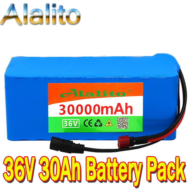 Оригинальный 36В аккумулятор 10S4P 30Ah 18650 500 Вт 42В 30000 мАч для электровелосипеда с