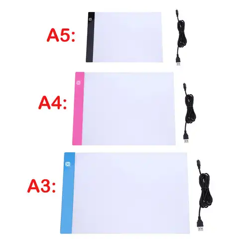 Трехуровневый Диммируемый светодиодный светильник A3/A4/A5, доска для рисования, коврик для рисования, светильник для трассировки, защита глаз...