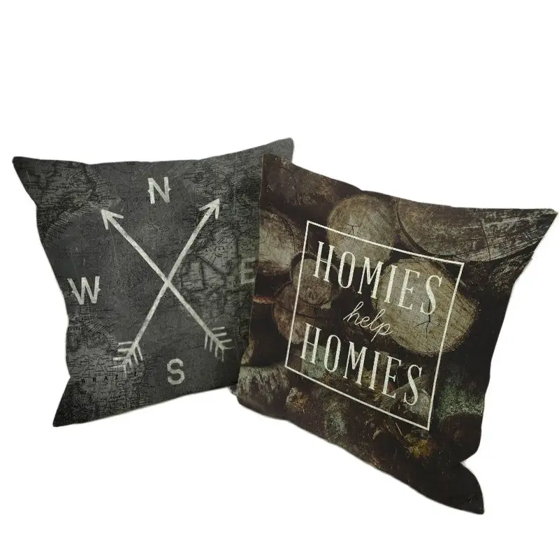 Высокое качество Наволочка компас пейзаж геометрический прямоугольник круг