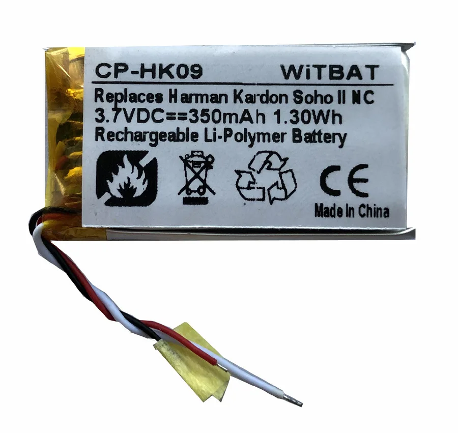 

ZHUJI 350mAh Battery for Harman Kardon Soho II NC,SR552035P