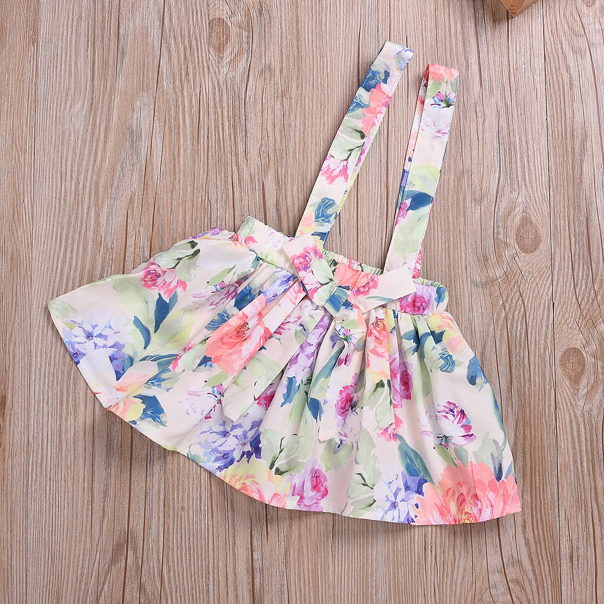 

Cotton Printed Strap Dress Suit Girls Clothes L4.17