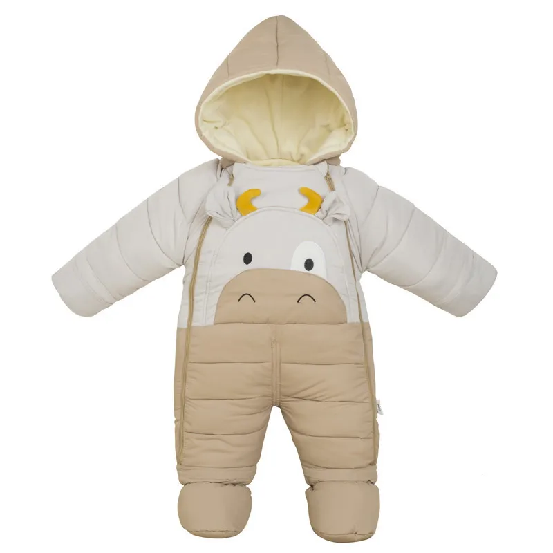 30 degrees cold Winter warm Baby girl Clothes New born Style Baby Rompers Baby Boys Jumpsuits cute Cartoon Infant Overalls