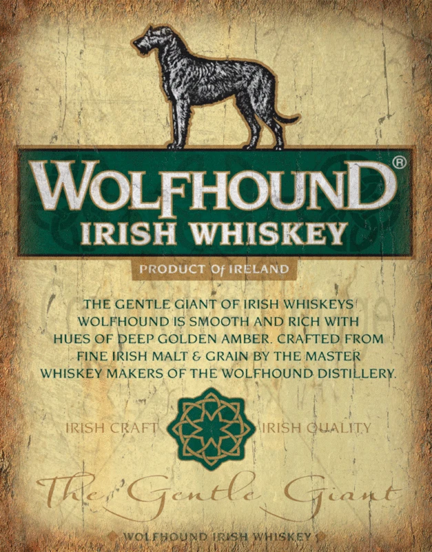 Wolfhound ирландский виски металлический жестяной знак плакат настенный налет | Дом и